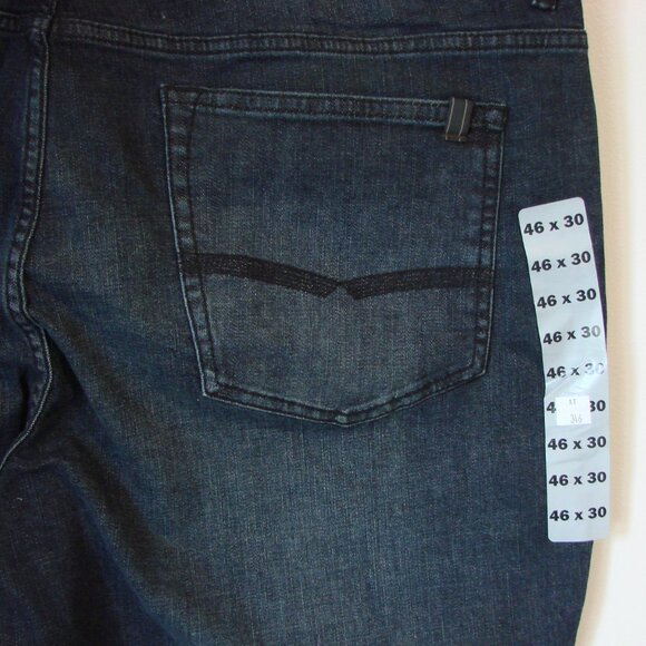 Buffalo David Bitton Travis X Slim Straight Stretch Dark Wash Jeans NEW 46 x 30 - Picture 14 of 15